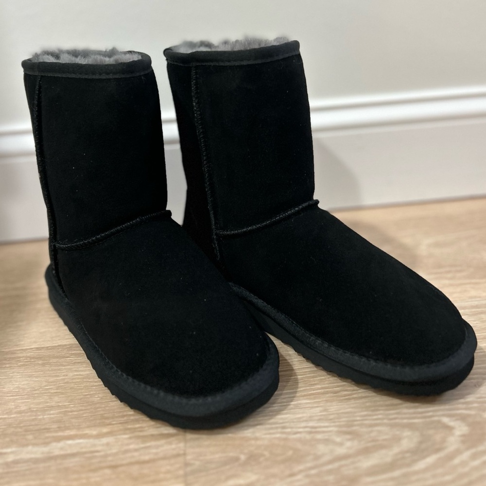 Quince Australian Shearling Mid Calf Boots Winter Black Women’s Size 7 NEW